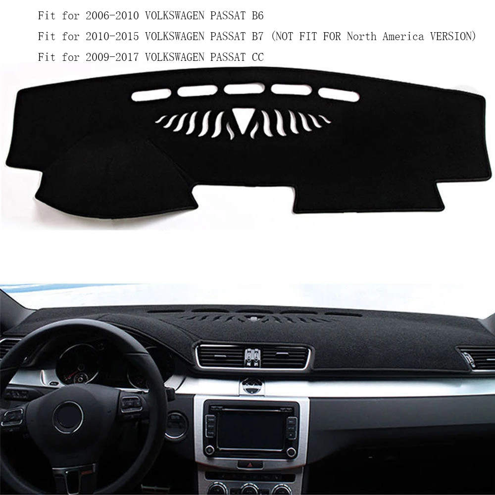 

Branded New Dashboard Cover Dashmat Mat Pad Dash Board Carpet Protector Fit For 06-15 VW Passat B6 B7 09-17 Passat CC