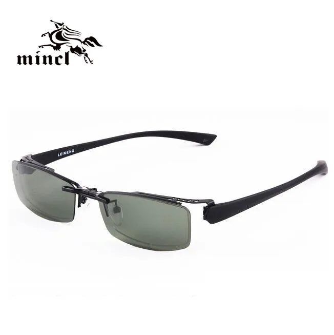 

new Men square Myopia sunglasses Clip Magnetic Polarized Myopia Driving Glasses Clip On Dual Purpose Driving mirror goggles FML