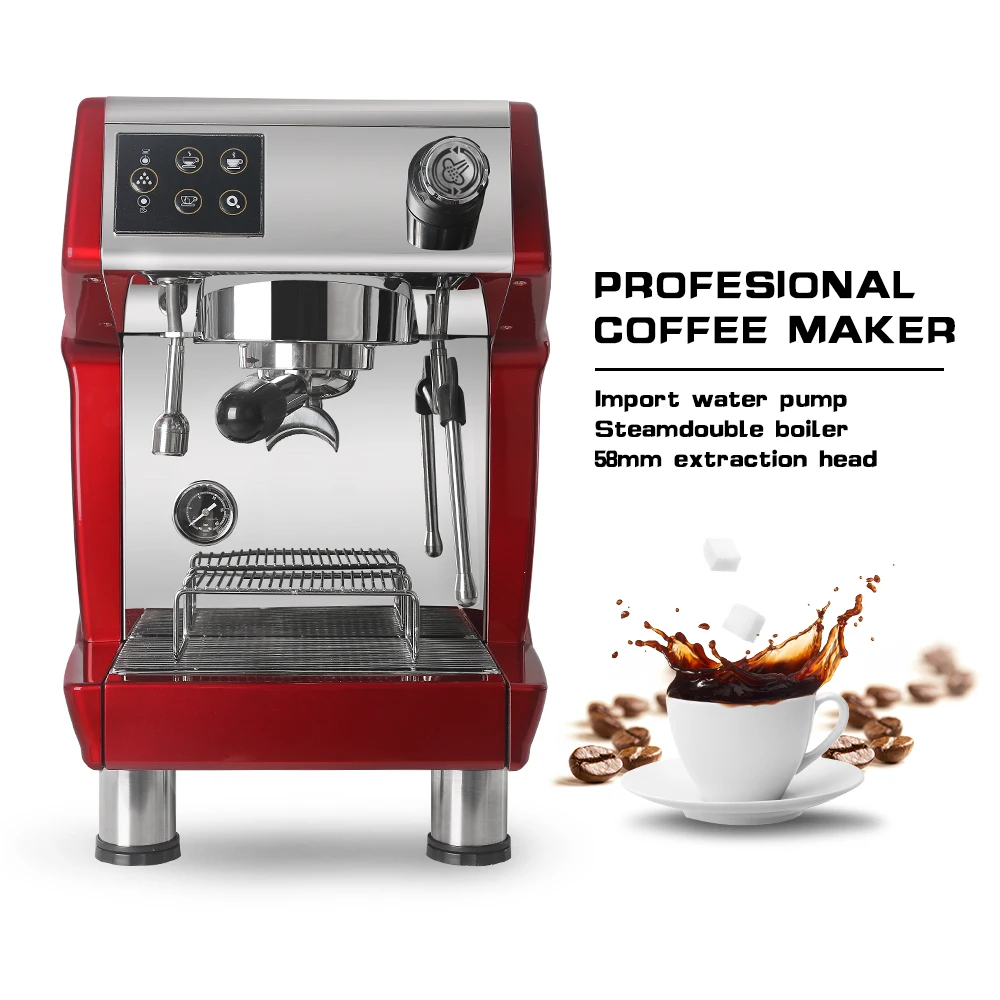 ITOP Professional Red/Black Coffee Maker Machine 15 Bar Milk Foam Maker Cappuccino Latte Espresso Maker Machine 220V