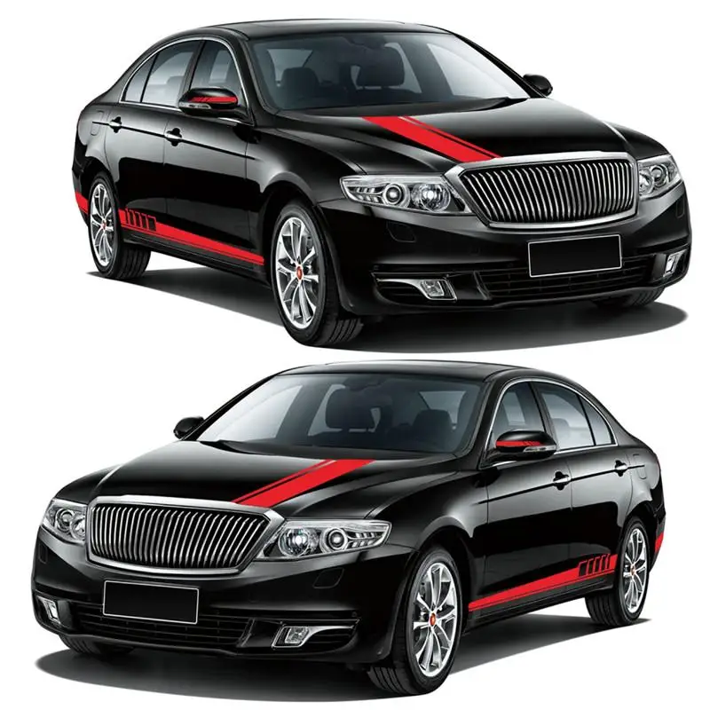  5PCS/Set Car Stickers Stripe Auto Car Body Stripe Sticker Decals Vinyl Head/Cover Rearview Mirror S
