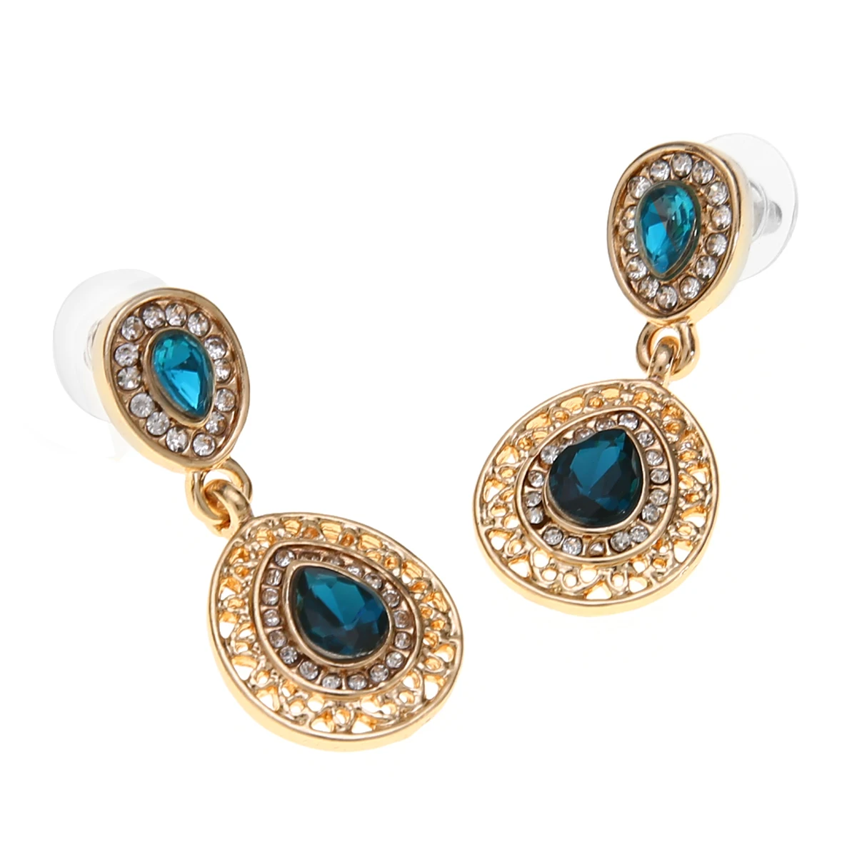 Fashion Wedding Bridal Jewelry Sets Rhinestone Austrian Crystal Jewelry Set Necklace Earrings Pendant Set Vintage Accessories
