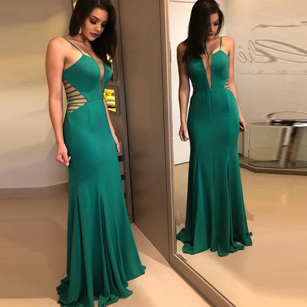 

ZTVitality Green Long Dress Women 2018 New Arrival Spaghetti Strap Mesh Patchwork Fashion Dresses Empire Hollow Out Sexy Vestido