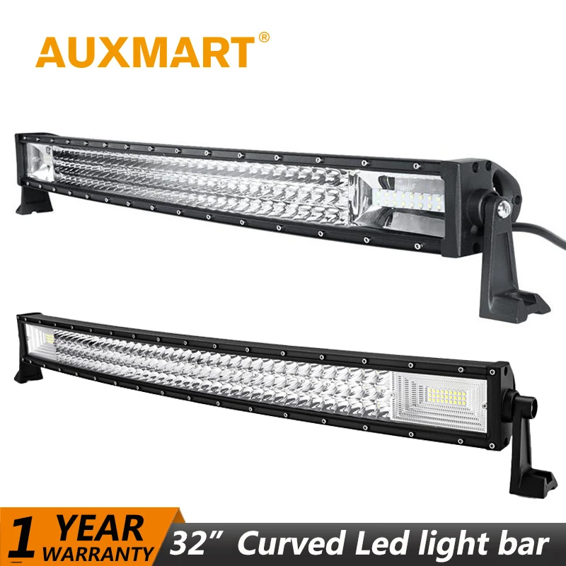 

Auxmart 34" 486W Curved LED Light bar 32" 405W Offroad LED Work Light Lamp Combo beam 3-Row LED 12V 24V Truck ATV SUV 4WD 4x4