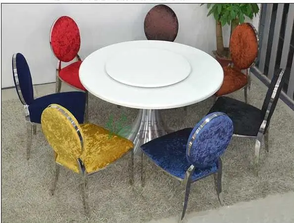 Нержавеющей стали hotel стул для столовой простой современный полноценно байки Тип Европа Высокая спинка сиденья переговоров замены
