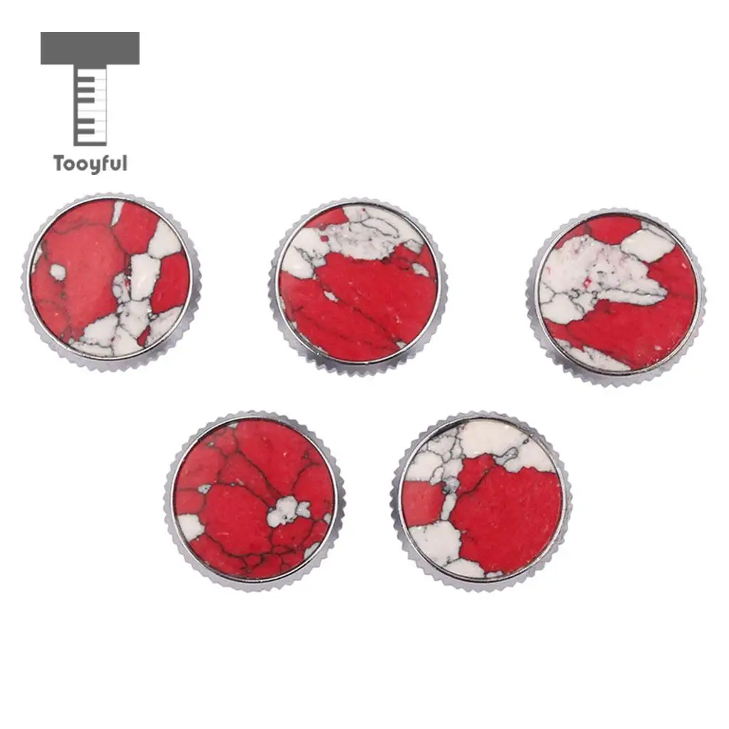 

Tooyful 5pcs 16mm/0.62'' Trumpet Valve Finger Buttons Repair Parts Trumpet Replacement Musical Instrument Accessory Decor DIY