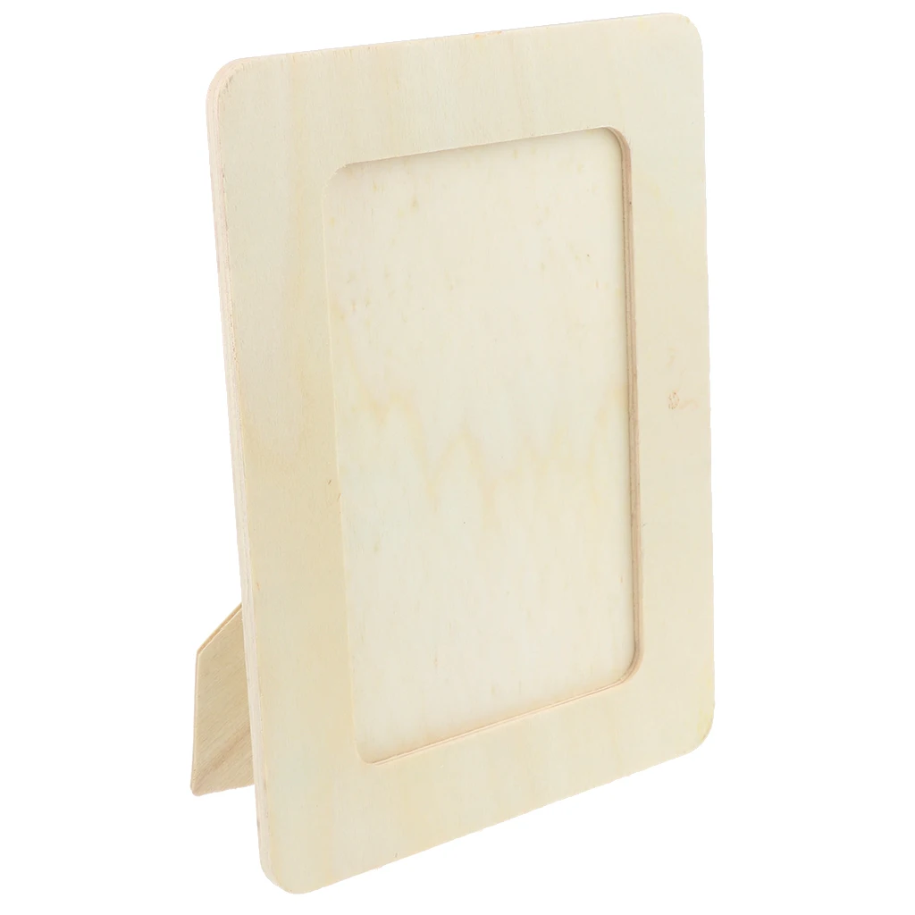 Simple Designs Unfinished Wooden Solid Wood Photo Picture Frames Ready to Paint for ’s Art Craft DIY Projects