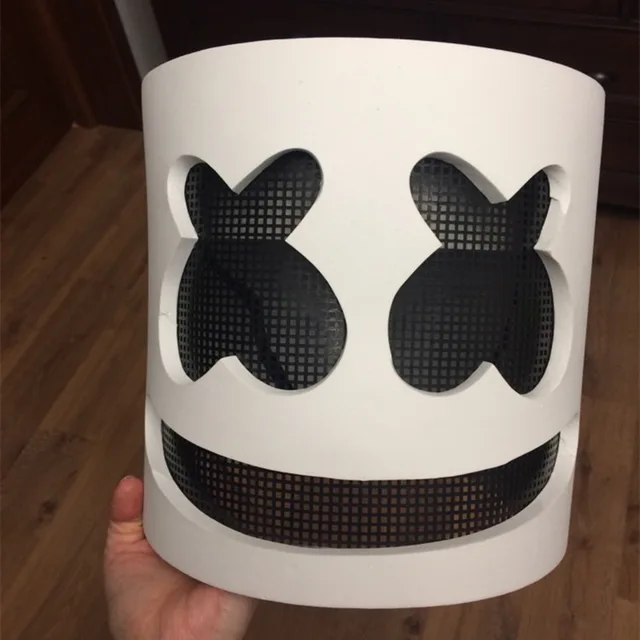 Dj Flash Type Marshmello Mask Cosplay Props LED Luminous Marshmello