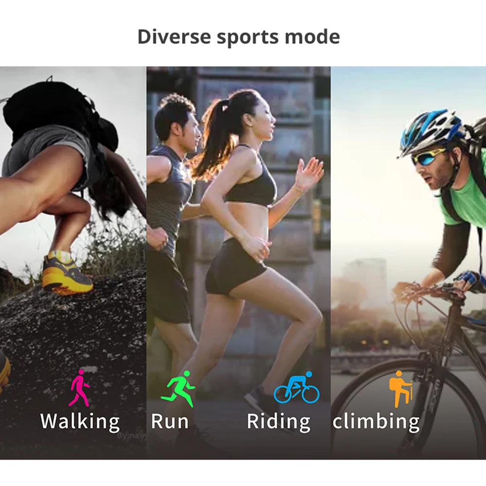  Makibes B01 Smart Band Men Women Bluetooth Fitness Tracker Bracelet IP67Waterproof Smart Watch Bloo - 32999424339