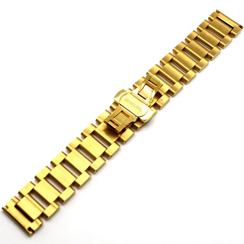 

Golden 20mm Watch Strap for Hours Stainless Steel Bracelet GD014720