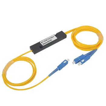 

Free Shipping 1*2 FBT Fiber Optic Splitter SC/UPC 1310/1550nm Dual Window 50/50 Ratio ABS Box Type 1x2 FBT Coupler