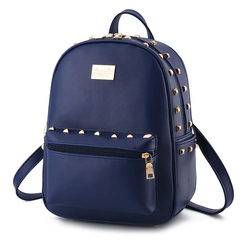 

New Fashion Women Backpacks Pu Leather School Bag For Teenagers Girls Female Black Travel Bags Waterproof Schoolbags Mochila