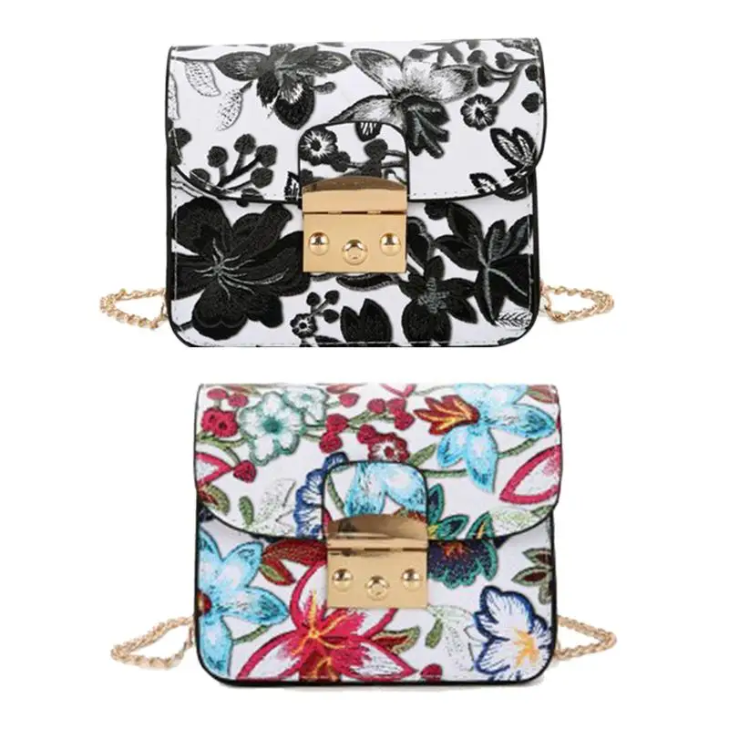 Женские кожаные сумки с цветочным принтом, мини-сумка на цепочке, ПУ сумка через плечо, женские сумки Mssenger, маленькая сумочка, мини-сумки Z80