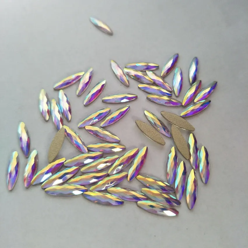 10 шт./лот, Кристальные блестящие 3D Стразы для дизайна ногтей AB, цветные конские глазки/капли дождя/треугольные/Алмазные DIY декоративные подвески