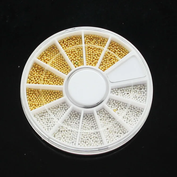 1Box Sale 1MM 3D NAIL ART DECORATIONS GOLD SILVER METAL MATERIALS BEADS WHEEL ALL FOR NAILS DIY BALL | Красота и здоровье