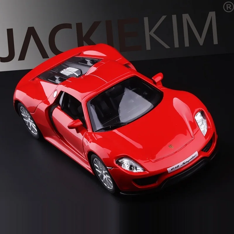 Точная имитация эксклюзивный Diecasts& Toy Vehicles: RMZ city автомобильный Стайлинг 918 Spyder 1:36 модель суперкара из сплава тяните назад Автомобили - Цвет: Красный