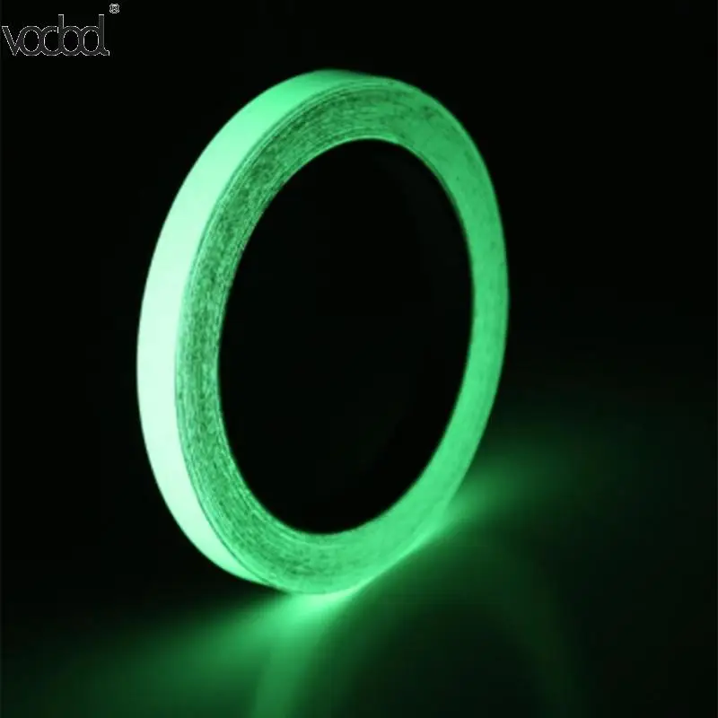 

VODOOL 10m Luminous Masking Tape PET Night Vision Glow Warning Tapes Home Decorative Sticker Stationery Supplies