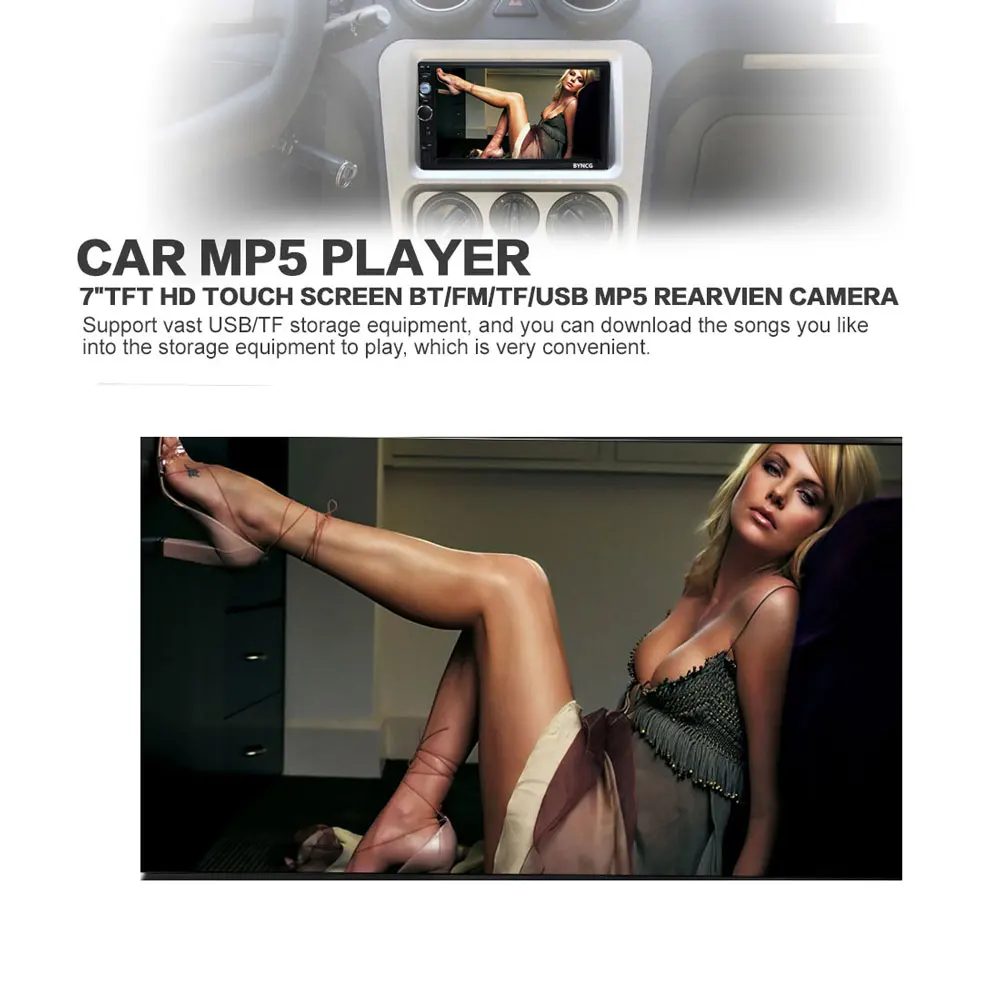 Авторадио Универсальный 2 Din No DVD Audio Video Автомобильный MP3 плеер Сенсорный экран