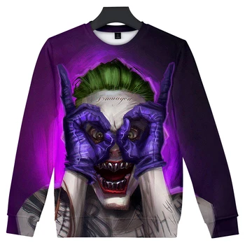 

haha joker Great villain Bastard long-sleeved sweater with jeans game popular casual wear loose 2019 new loose