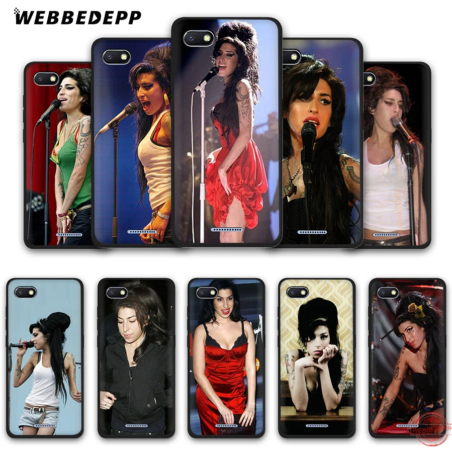 WEBBEDEPP Singer Amy Jade Winehouse мягкая искусственная кожа для Redmi Note 8 7 6 5 Pro 4A 5A 6A 4X Plus S2 Go чехлы