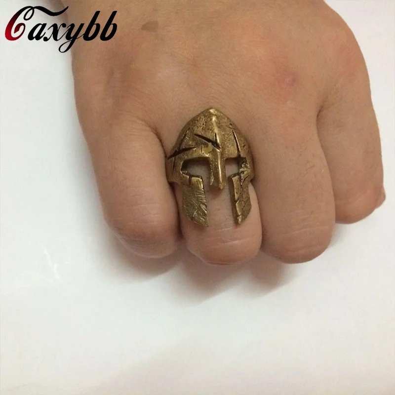 Бренд caxybb спартанская Маска Кольца для мужчин новый стиль панк Рок Мода 2017