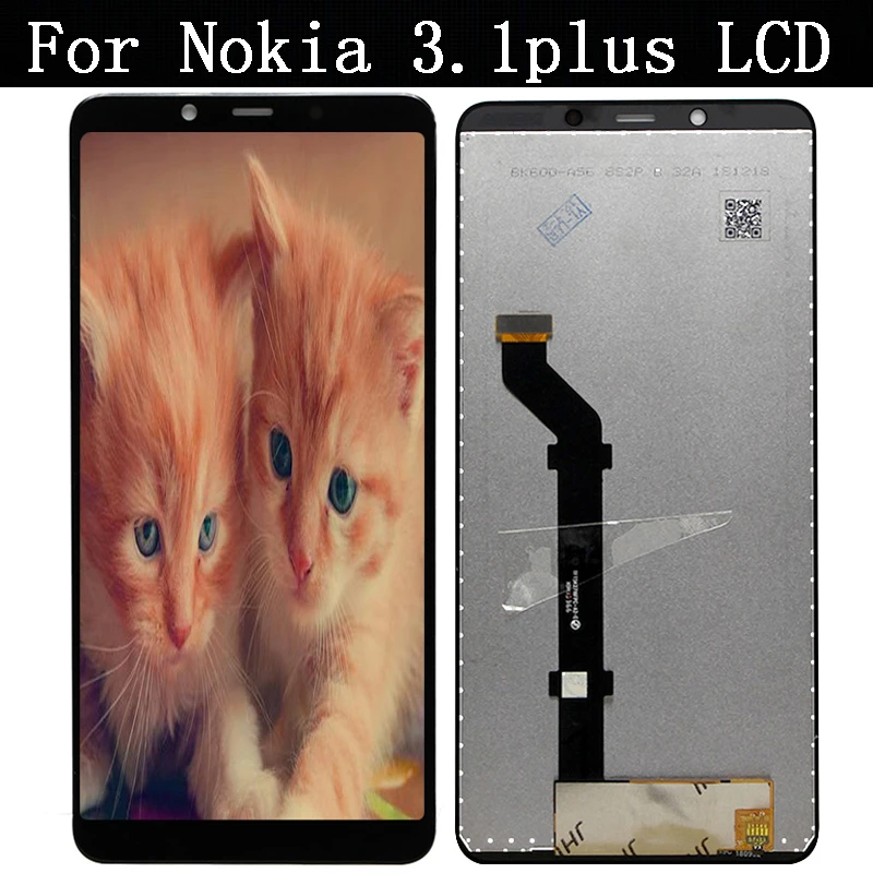 Для Nokia 3 1 PLUS ЖК дисплей и сенсорный экран дигитайзер в сборе Замена для + телефон
