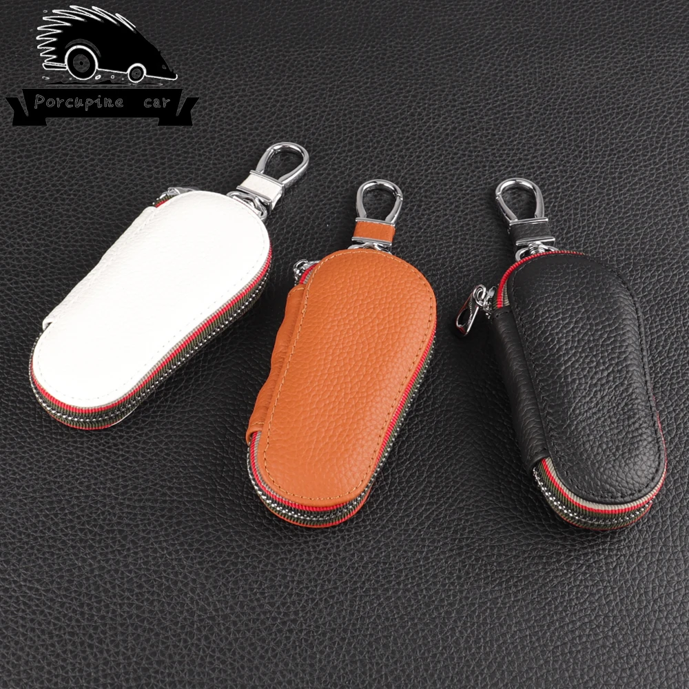 

Leather Car Key Cover Key Case for Opel Volkswagen VW honda civic Kia ford focus audi peugeot mercedes skoda mazda bmw key bags