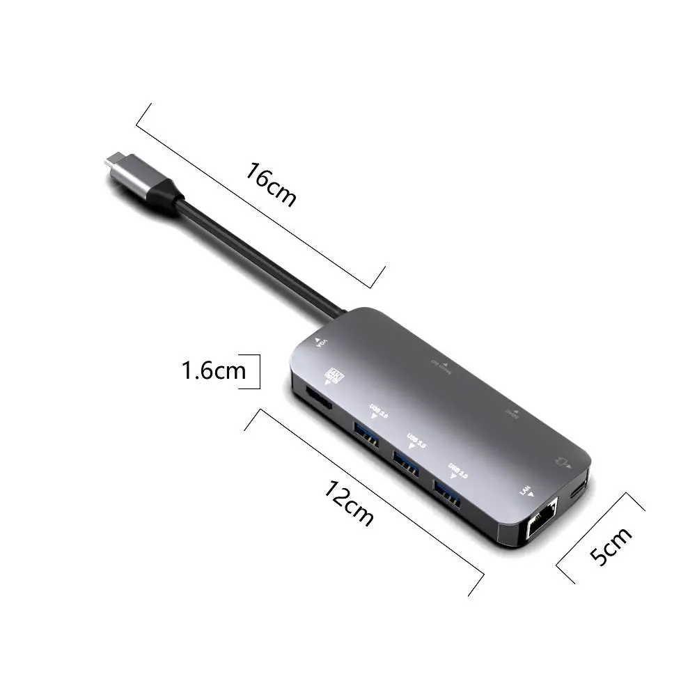 USB C концентратор адаптер type-c к концентратору Hdmi VGA адаптер