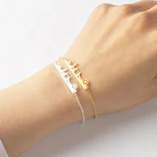 Skyline Великобритания Лондон мост браслеты для женщин из нержавеющей стали заявка на цвет золота Англия Городской Пейзаж Париж Браслет с Эйфелевой башней