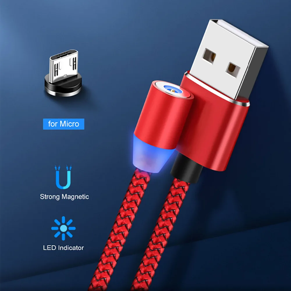 2.4A светодиодный магнитный кабель Micro USB для быстрой зарядки Huawei Honor 20i 8S 8A Pro 8C 8X Max 7X