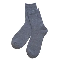 Мужские теплые носки удобные впитывают пот в трубке хлопок человек носки Повседневное одноцветное Цвет Для мужчин зимние носки 3 пар/лот