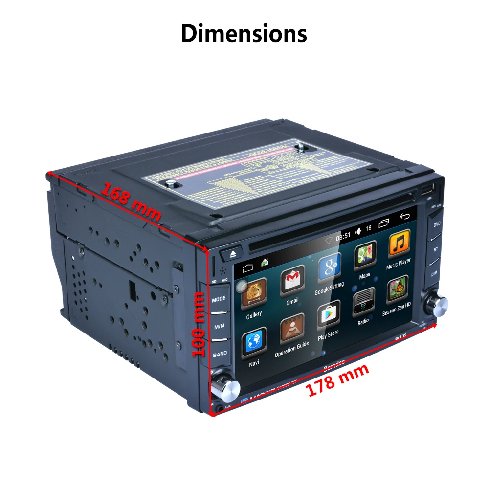 Flash Deal AR6002B Din 6.2" In Dash Car DVD Player Radio Auto GPS/FM/USB/SD/Bluetooth/ HD digital touch screen full popular function CAM 4