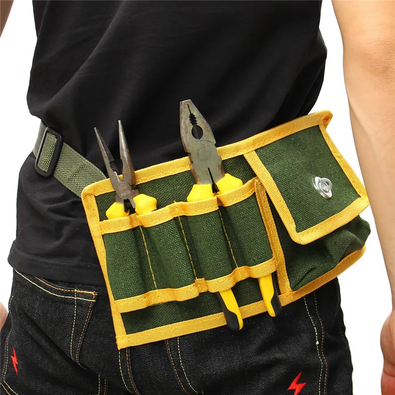 

Electricians Tool Belt Repair Pouch Tools Storage Pockets Wrist Bag Multifunctional Waterproof Carpenter Canvas Tool Bags