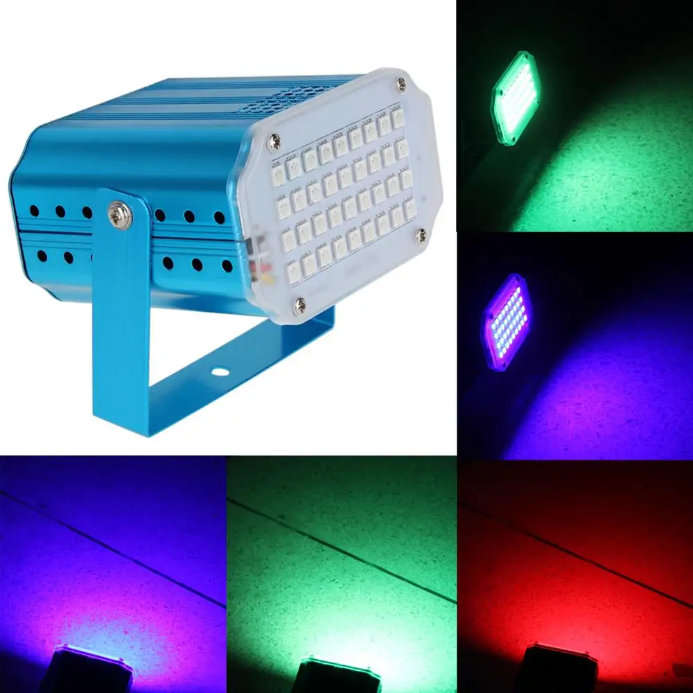 36 LED DJ Disco Sound Activated Laser Projector Strobe Flash Lumiere