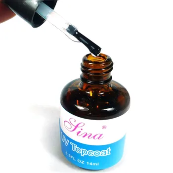 

1PCS 14ml Nail Oil Sina UV Top coat UV Gel Nail Gel Acrylic Nail Art Gel Polish Top Coat Clear Color No Wipe TopCoat