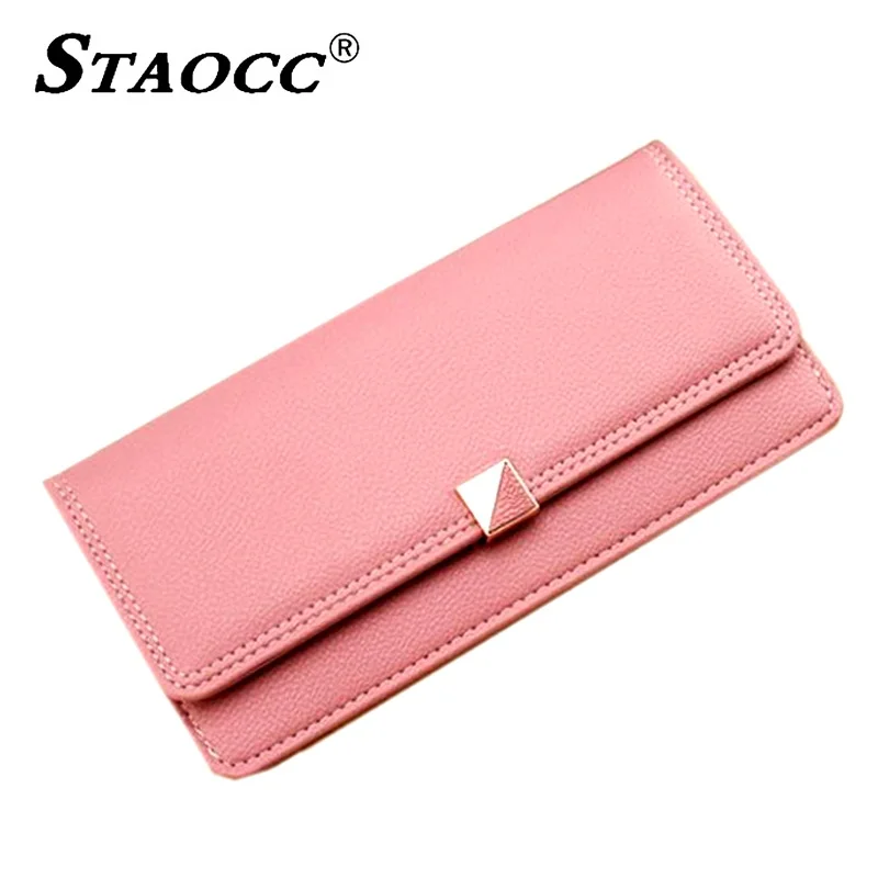 

Women Wallets Leather Female Purse Ultra-thin Wallet Long Hasp Card Holder Coin Purse Simple Fashion Ladies Clutch Wallets Solid