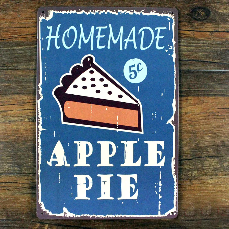 xsy059 decorationletter food sign homemade apple pie vintage metal tin signs home decor painting - Metal Signs Home Decor xsy059 decorationletter food sign homemade apple pie vintage metal tin signs home decor painting - Metal Signs Home Decor