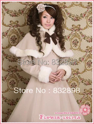 Японское Дешевое приталенное шерстяное милое пальто в стиле Лолиты, зимнее милое пальто для девочек, зимнее пальто, Брендовое длинное зимнее пальто