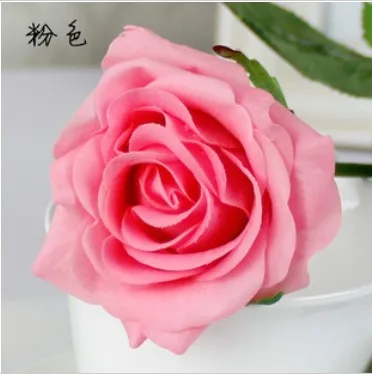 Увлажняющие влажные реальные на ощупь розы латексные искусственные цветы, украшение дома высокие искусственные розы, 50 шт., экспресс - Цвет: Pink