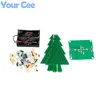1 unidad Unid tridimensional 3D árbol de Navidad LED DIY Kit rojo/verde/amarillo LED Flash circuito Kit electrónico divertido Suite regalo de Navidad ► Foto 2/3