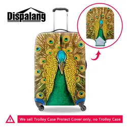 Dispalang модные эластичные Павлин путешествия Чемодан чемодан защитные чехлы 3 стиля Чехлы для багажа относятся к 18 до 30 дюймов случаях