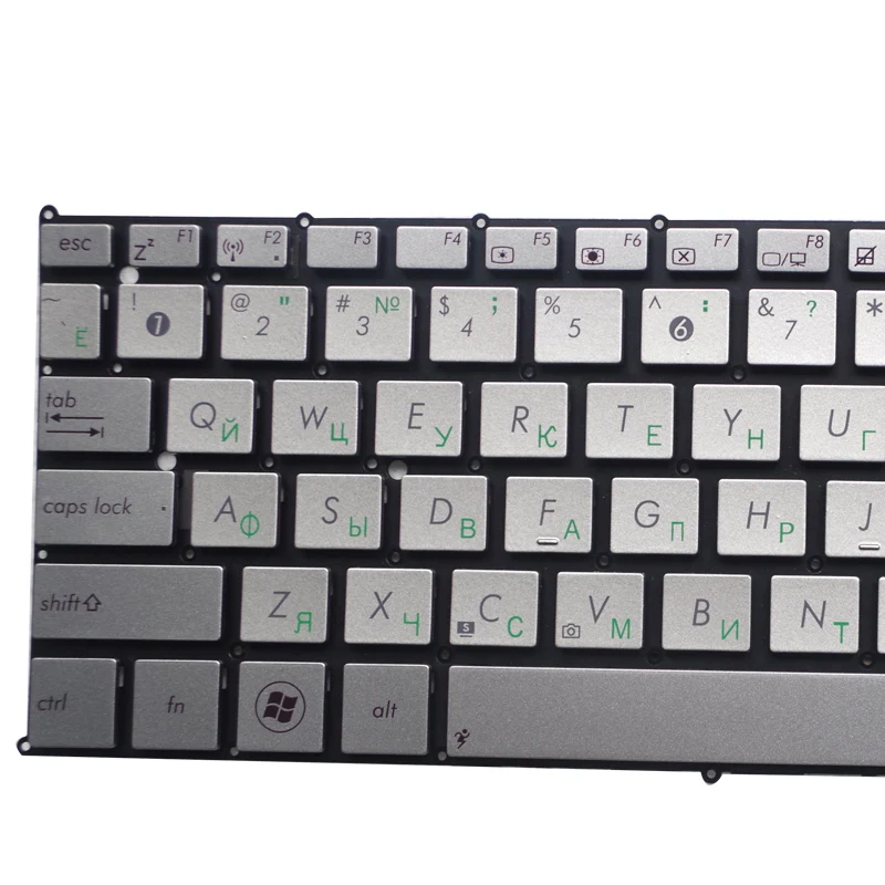  GZEELE New russian Keyboard RU for ASUS UX21E laptop Silver Keyboards replace notebook Without Fram
