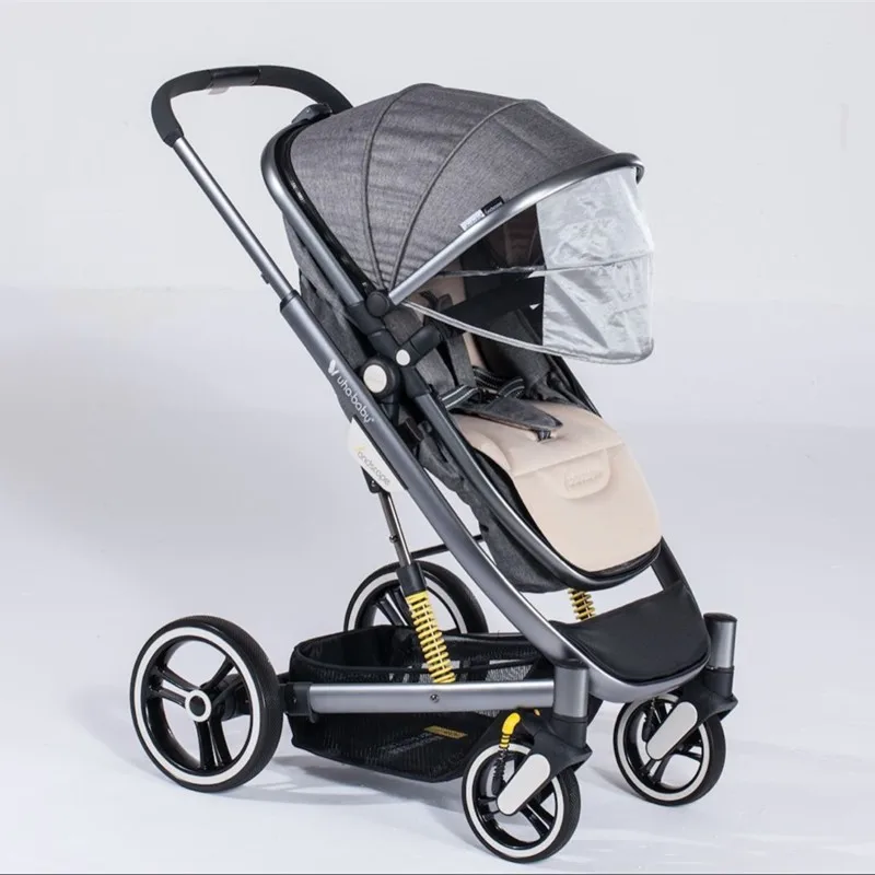 Бесплатная доставка модная детская коляска Uhababy складная с амортизаторами