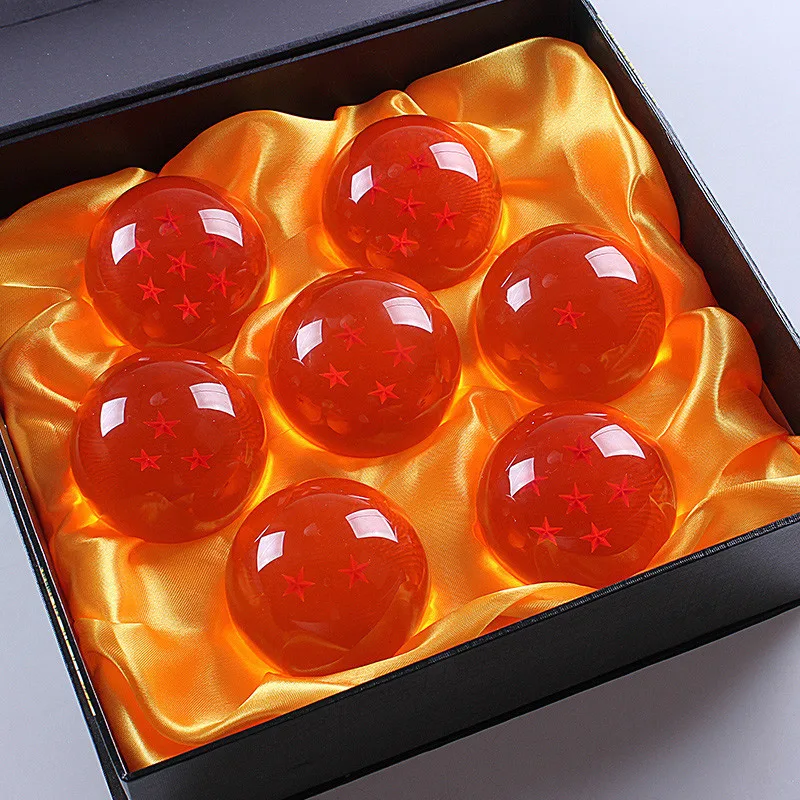 L/&6 Anime Dragon Ball Ornaments Crystal Ball Collectible Figures Toys 7pcs