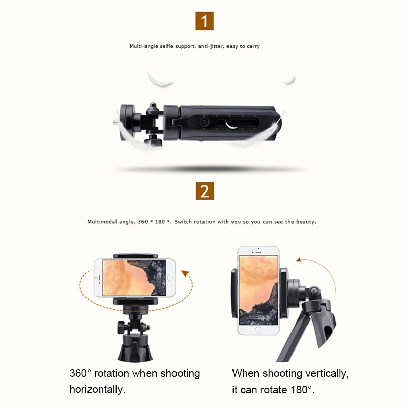 Настольный мини штатив вращающийся на 360 градусов складной противоударный