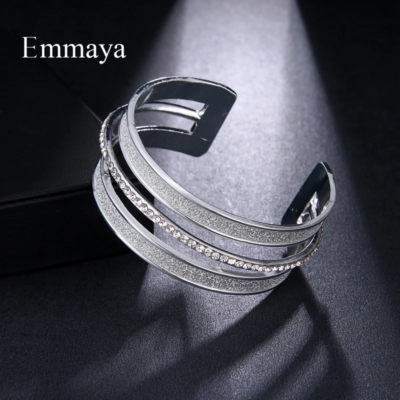 Emmaya, простые серебряные модные роскошные браслеты для любви, браслеты с мелким покрытием, матовые браслеты для женщин и мужчин, крутые Парные браслеты