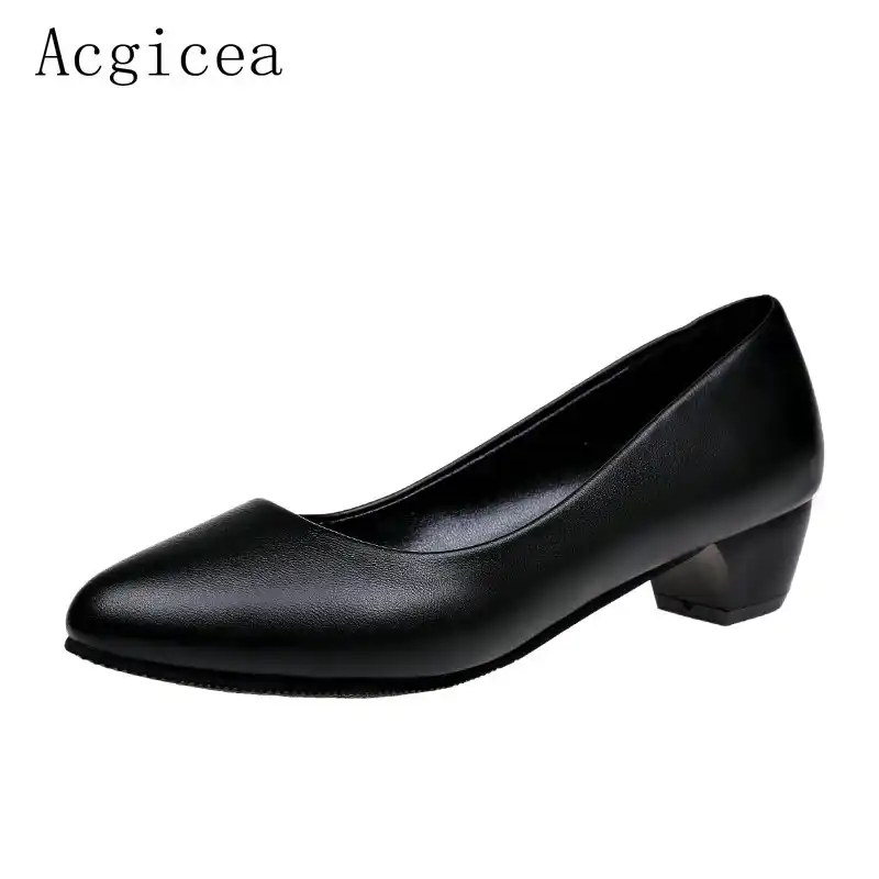 Plain black pumps womens Clearance