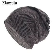Xlamulu модные облегающие шапки бини женские зимние шапки для мужчин вязаное кольцо для шляпы мужская шапка мешковатые мягкие Gorros Bonnet женская шапка бини