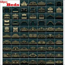 Best Price 68pcs bed 3d STL Model Relief for CNC Router Aspire Artcam _ Beds Set