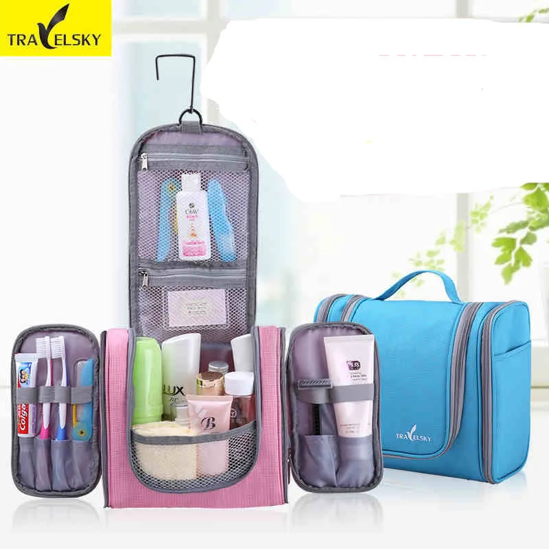 TRAVELSKY Fashion Women Men Large Capacity Travel Makeup font b Bag b font Wash font b