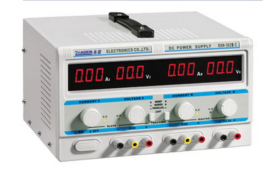 New Digital RXN-303D-II Triple-output Linear Variable DC Power Supply (two adjustable 0-30V/0-3A and one 5V/3A fixed ouput) |